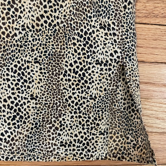 Silk Leopard Print Casual Button-down - Picture 7 of 8